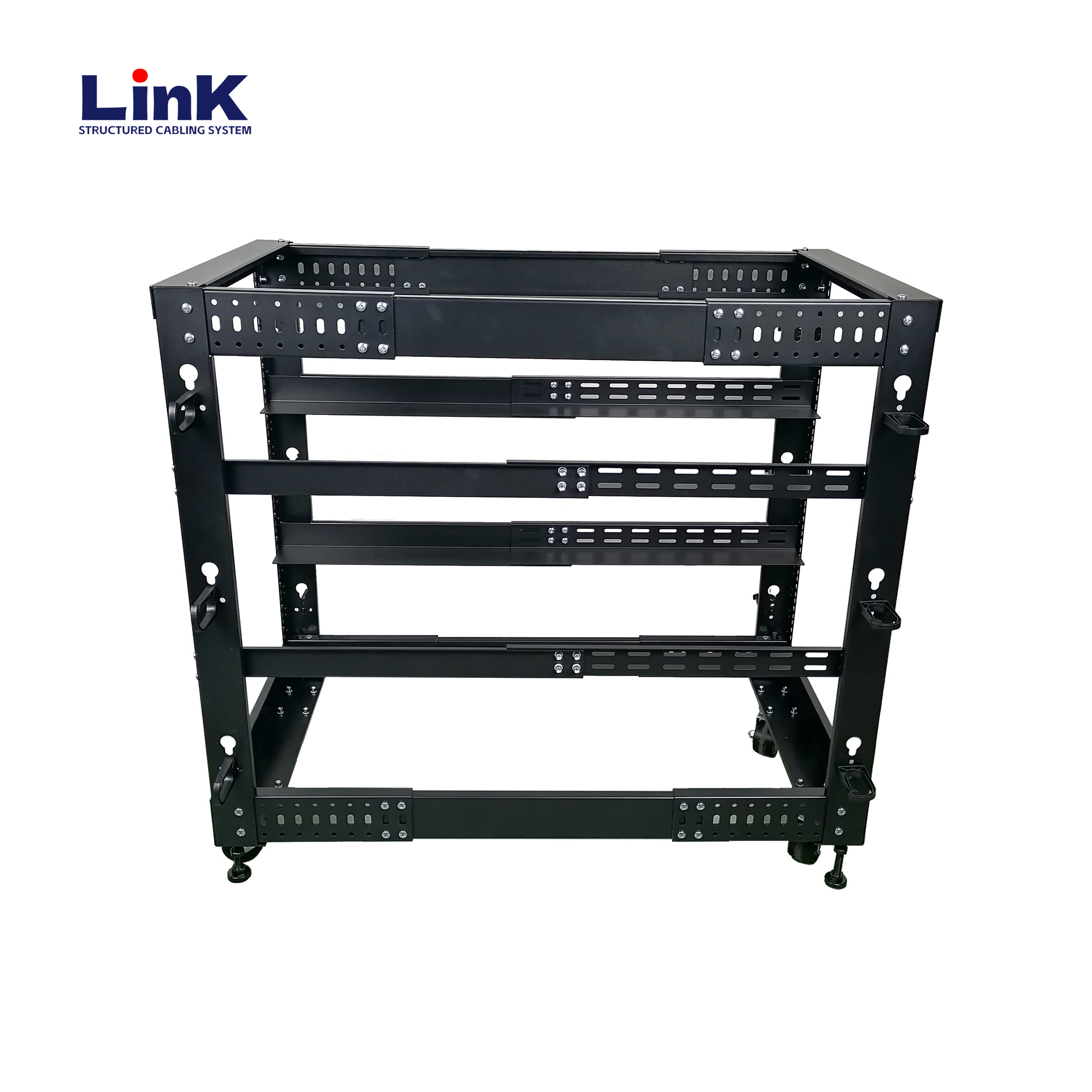 Centro de datos de alta calidad Open Frame Rack Server 9u 18u 22u Network Rack con ruedas